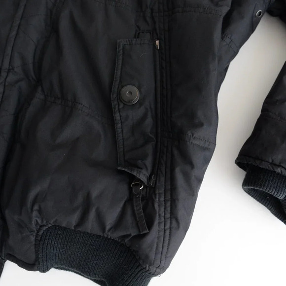 Vintage Route 66 Black Zip Up  Bomber Winter Coat Size Large - Picture 6 of 14